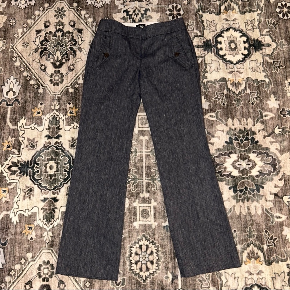 LOFT Charcoal wool blend Wide Leg Pants New